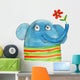 Elephant with Flower Watercolor Wall Decal