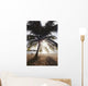 View Of Ocean And Beach Through Palm Tree Wall Mural