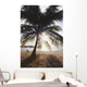 View Of Ocean And Beach Through Palm Tree Wall Mural