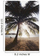 View Of Ocean And Beach Through Palm Tree Wall Mural