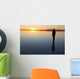 Silhouette of a Person Reflected in Water Wall Decal
