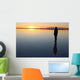 Silhouette of a Person Reflected in Water Wall Decal