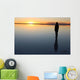 Silhouette of a Person Reflected in Water Wall Decal