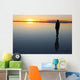 Silhouette of a Person Reflected in Water Wall Decal