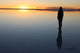 Silhouette of a Person Reflected in Water Wall Decal