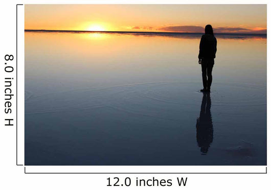 Silhouette of a Person Reflected in Water Wall Decal