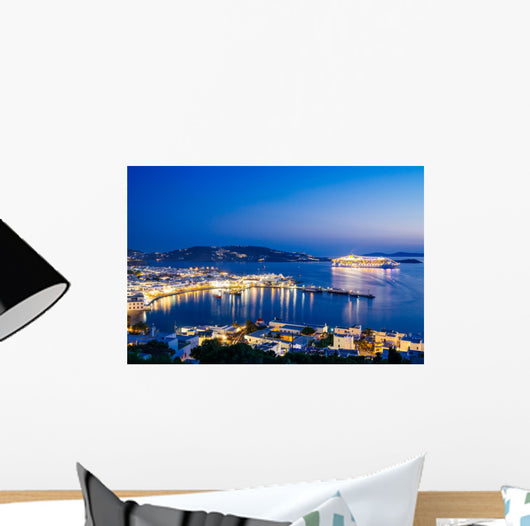 Mykonos Town Night from Wall Decal