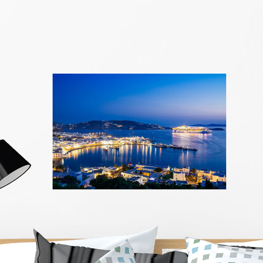 Mykonos Town Night from Wall Decal