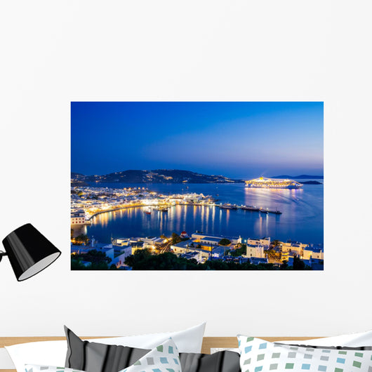 Mykonos Town Night from Wall Decal