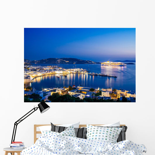 Mykonos Town Night from Wall Decal
