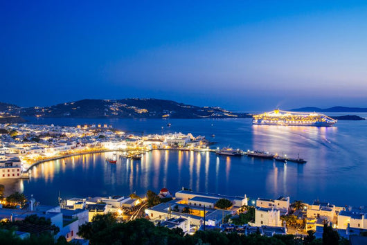 Mykonos Town Night from Wall Decal
