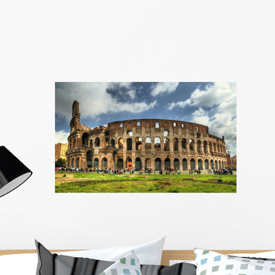 Rome Colosseum Wall Decal shown on a wall