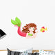 Mermaid with Fish Wall Decal