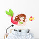Mermaid with Fish Wall Decal