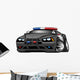 Police Muscle Car Cartoon Wall Decal