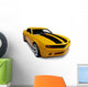Yellow American Sports Car Wall Decal