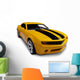 Yellow American Sports Car Wall Decal