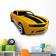 Yellow American Sports Car Wall Decal