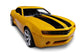 Yellow American Sports Car Wall Decal