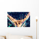 Aerial-view Highway Junction Night Wall Decal