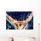 Aerial-view Highway Junction Night Wall Decal