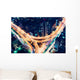 Aerial-view Highway Junction Night Wall Decal