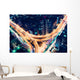 Aerial-view Highway Junction Night Wall Decal