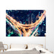 Aerial-view Highway Junction Night Wall Decal