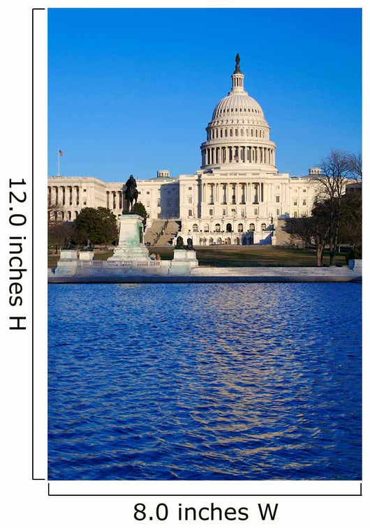Capitol Building with Clear Wall Decal