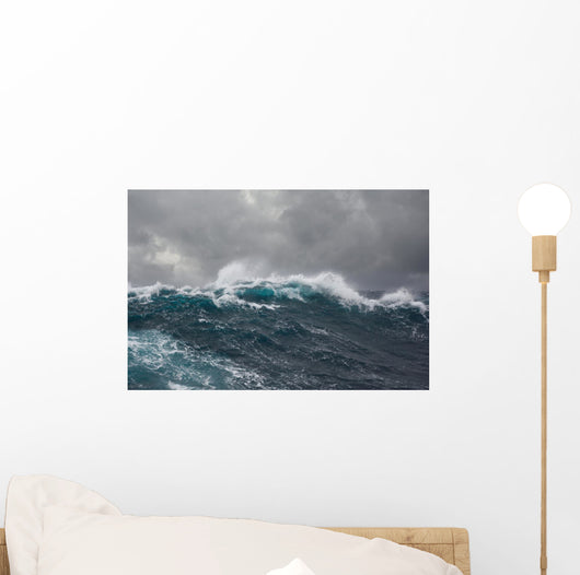 Sea Wave during Storm Wall Decal