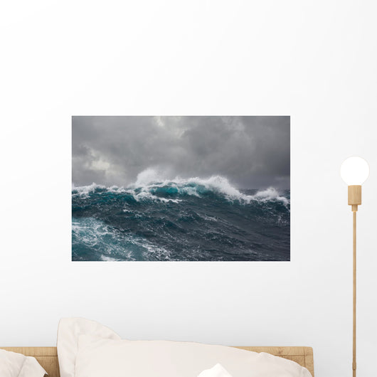 Sea Wave during Storm Wall Decal