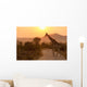 Giraffe Sunrise Kruger National Wall Decal