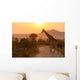 Giraffe Sunrise Kruger National Wall Decal