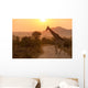 Giraffe Sunrise Kruger National Wall Decal