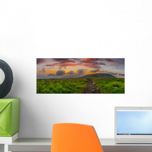 Sunrise round Bald Panorama Wall Decal