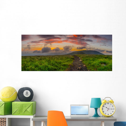Sunrise round Bald Panorama Wall Decal