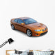 Orange American Sports Coupe Wall Decal