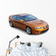 Orange American Sports Coupe Wall Decal