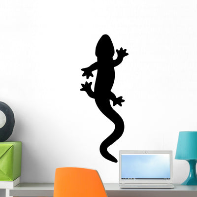 Climbing Gecko Wall Decal shown on a wall
