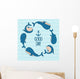 Nautical Dancing Whales Wall Decal