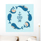 Nautical Dancing Whales Wall Decal