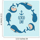 Nautical Dancing Whales Wall Decal