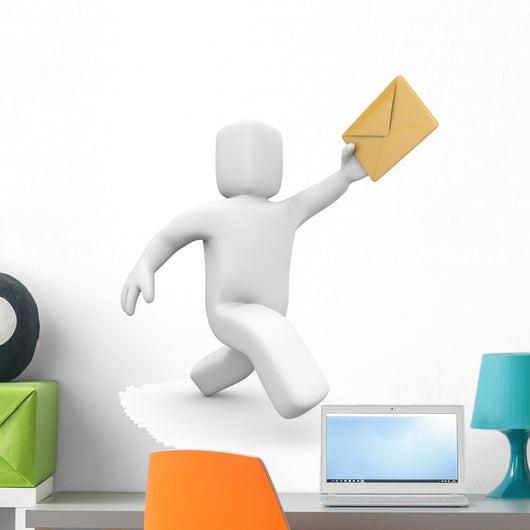 Postman Mail Delivery Wall Decal