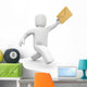 Postman Mail Delivery Wall Decal