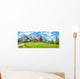 Swiss Alps with Cabin Landscape Wall Decal