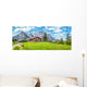 Swiss Alps with Cabin Landscape Wall Decal
