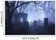 Misty Overgrown Cemetery Wall Decal