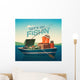 Fishing Boat Vector Illustration Wall Decal