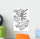 European Dragon Lineart Wall Decal