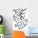 European Dragon Lineart Wall Decal
